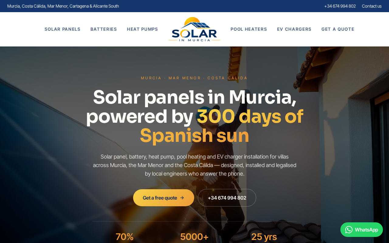Solar in Murcia website preview